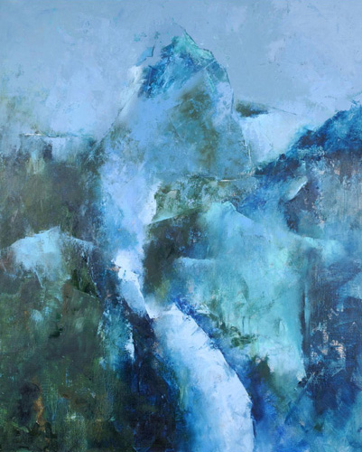 An oil painting named Blue Ice