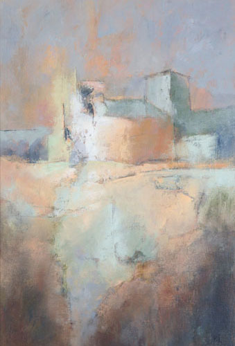 Painting inspired by a fartifed church