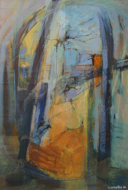 An abstract oil painting created by Carol